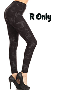 2083 Faded Paisley LEGGINGS JV1-Q16BR G