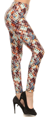 2098 Paisley Abstract LEGGINGS JV1-Q21BM G