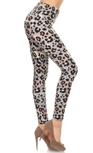 2122 Multi Snow Leopard LEGGINGS JV-D26B
