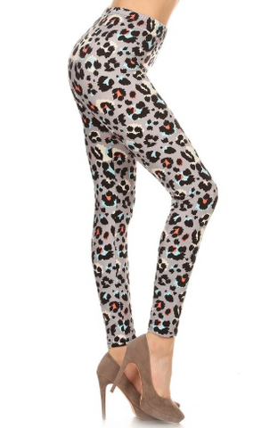 2122 Multi Snow Leopard LEGGINGS JV-D26B