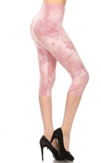2124 Smokey Rose Tie Dye LEGGINGS or CAPRI JV-D11C