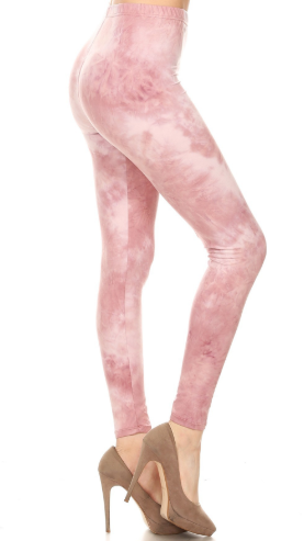 2124 Smokey Rose Tie Dye LEGGINGS or CAPRI JV-D11C