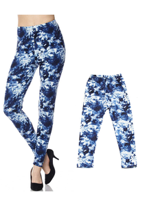213 Blue Tie Dye LEGGINGS or Kids JV1-Q39BL G