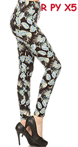 2143 Blue Danube Floral LEGGINGS JV-D29C