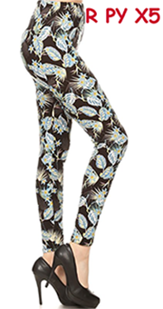 2143 Blue Danube Floral LEGGINGS JV-D29C