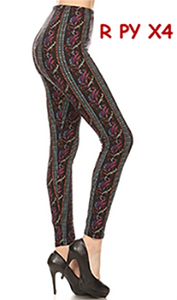 2145 Rainbow Feather LEGGINGS JV-D44