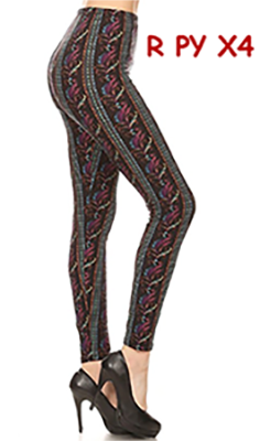 2145 Rainbow Feather LEGGINGS JV-D44
