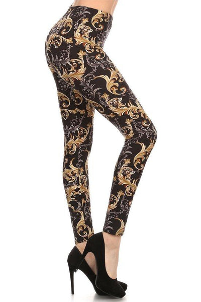 2151 Golden Motif LEGGINGS JV-E31C