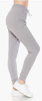 2160 SOLID Lt Grey JOGGERS JV-IO