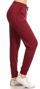 2179 SOLID Burgundy JOGGERS JV-C6
