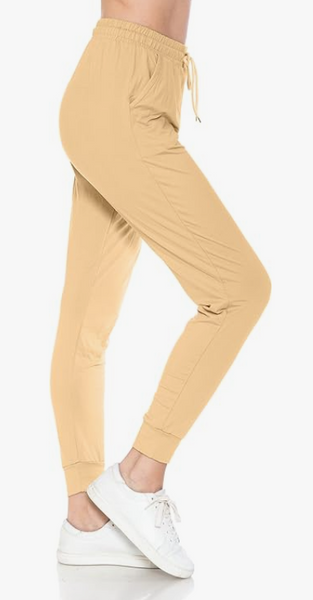 2180 SOLID Khaki JOGGERS JV-C26B