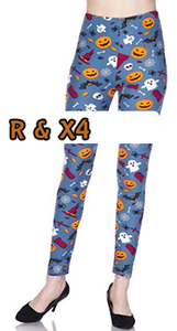 2187 Hallow on Blue LEGGINGS JV-F45A