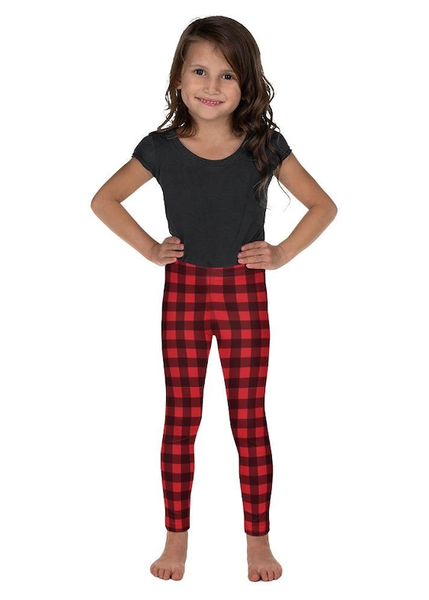 2195 Lumberjack Plaid LEGGINGS or KIDS JV-D39C
