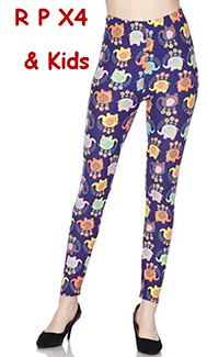 2229 Elephant Showers LEGGINGS or KIDS JV-F31