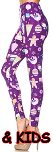 2237 Xmas Fun LEGGINGS or KIDS JV-XMAS BBOKDS