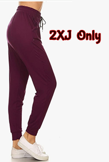 2259 SOLID Wine JOGGERS JV-IO