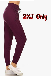 2259 SOLID Wine JOGGERS JV-IO