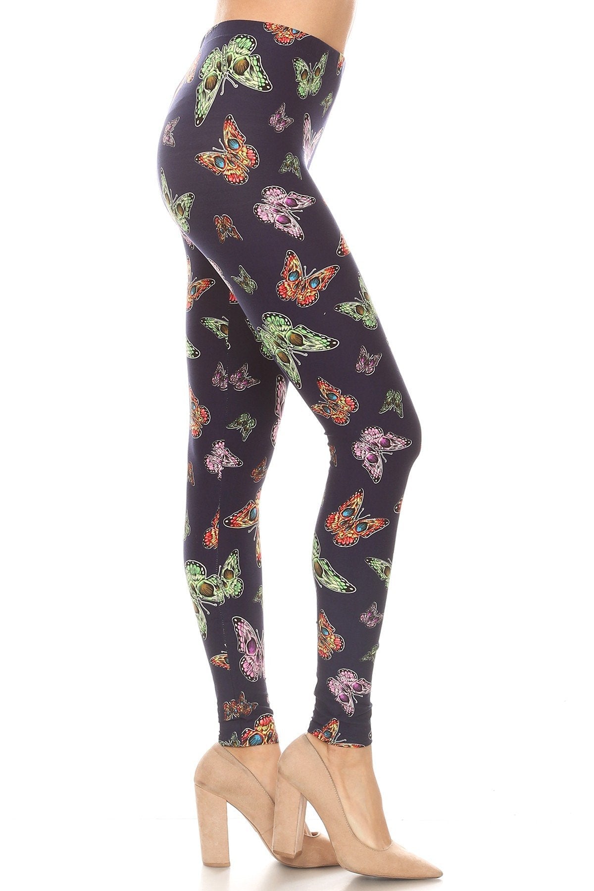 2287 Butterfly Skulls LEGGINGS JV-D14C