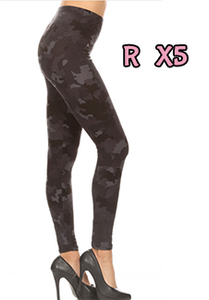 2288 Black and Grey Camo LEGGINGS JV-C29A