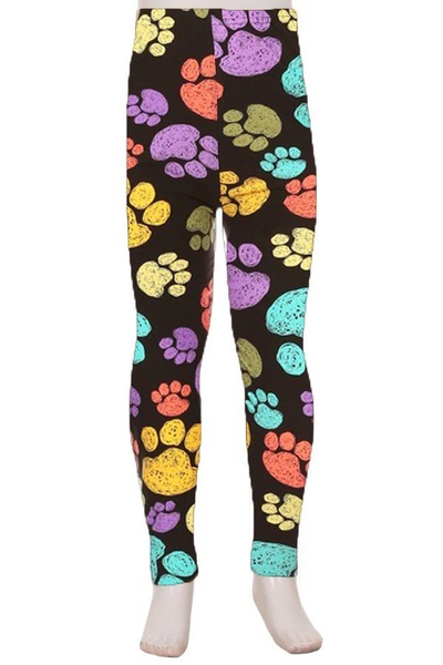 133 Rainbow Paw Prints LEGGINGS & Kids