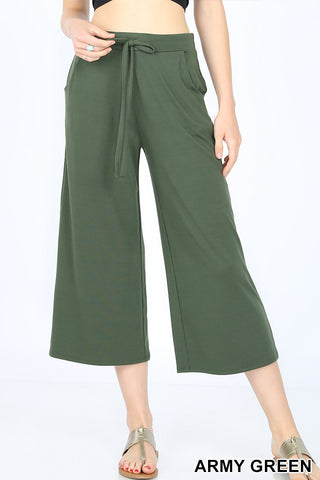 2396 PREM CAPRI LOUNGERS w/ Pockets in ARMY GREEN JV-N57T