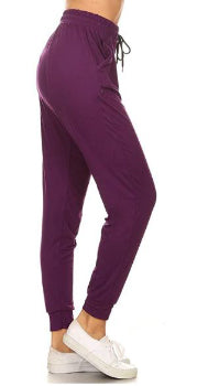 2422 SOLID Purple JOGGERS JV-M81A