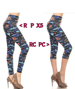 2425 Coral Reef LEGGINGS or CAPRIS JV-K36