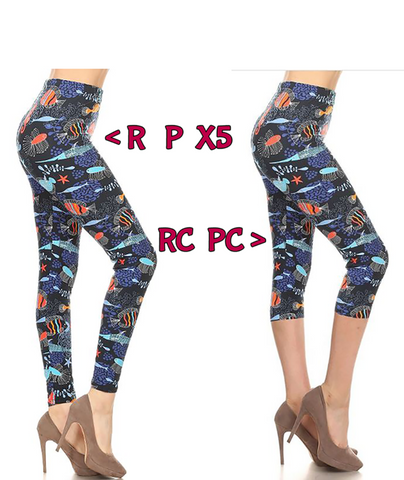 2425 Coral Reef LEGGINGS or CAPRIS JV-K36