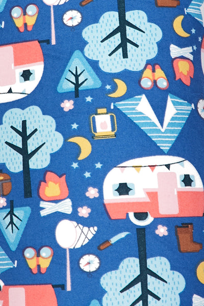 2427 Campers on Blue LEGGINGS or CAPRIS JV-G11C