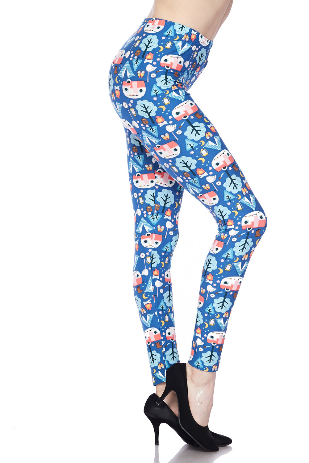 2427 Campers on Blue LEGGINGS or CAPRIS JV-G11C