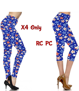 2431 RWB ClipArt Stars LEGGINGS or CAPRIS JV-J15