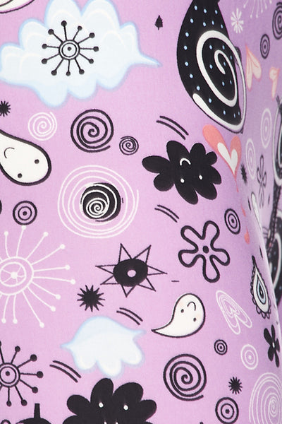 2439 Lavender Cats LEGGINGS JV-K25C