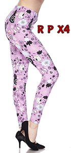 2439 Lavender Cats LEGGINGS JV-K25C