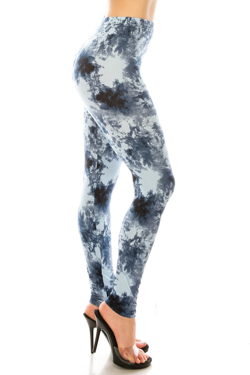 2456 Tie Dye Blues LEGGING or CAPRI JV-J22C