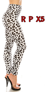2459 White Leopard LEGGINGS JV-B46C