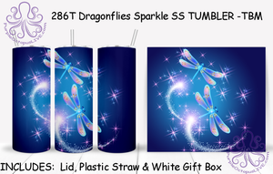 286T Dragonflies Sparkle TUMBLER -TBM