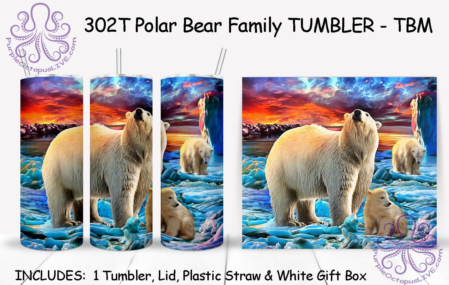 302T Polar Bear Family TUMBLER - TBM