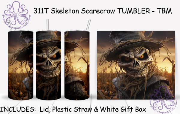 311T Skeleton Scarecrow TUMBLER - TBM