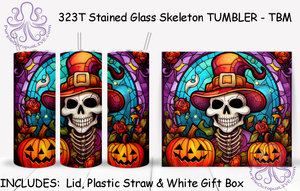 323T Stained Glass Skeleton TUMBLER - TBM