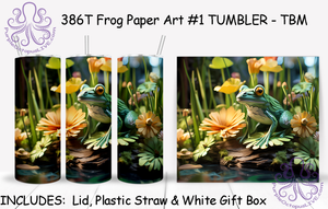 386T Frog Paper Art #1 TUMBLER - TBM