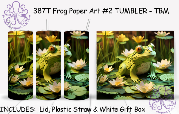 387T Frog Paper Art #2 TUMBLER - TBM