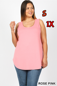 4000 0/0S Round Neck & Hem TOP in ROSE PINK JV-KO