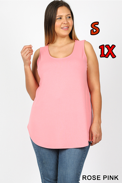 4000 0/0S Round Neck & Hem TOP in ROSE PINK JV-KO