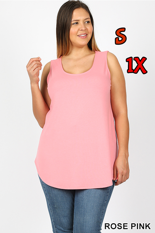 4000 0/0S Round Neck & Hem TOP in ROSE PINK JV-KO