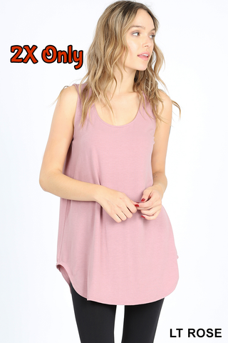 4033 0/0S Round Neck & Hem TOP in LT ROSE JV-T98A