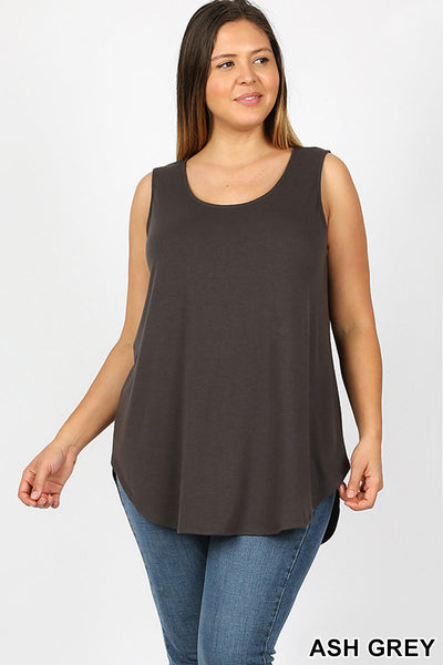 4109 0/0S Round Neck & Hem TOP in ASH GREY JV-KO