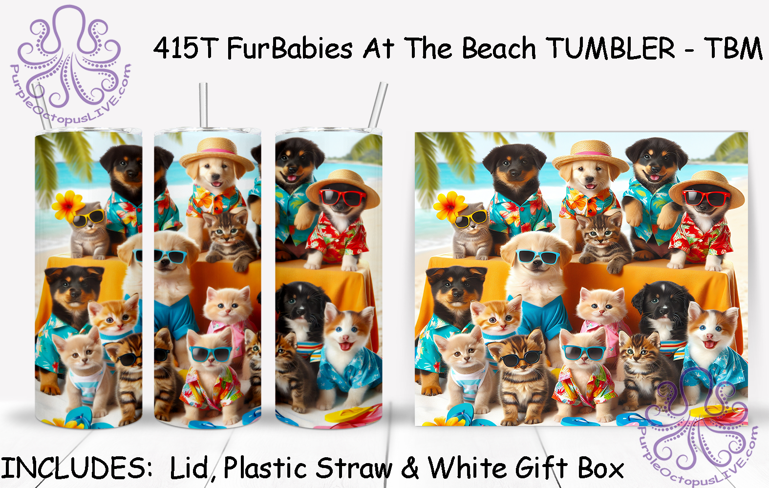 415T FurBabies At The Beach TUMBLER - TBM