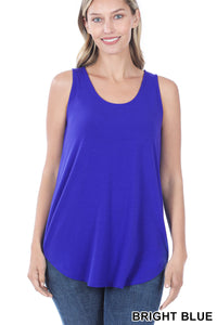 4344 0/0S Round Neck & Hem TOP in BRIGHT BLUE JV-T16T