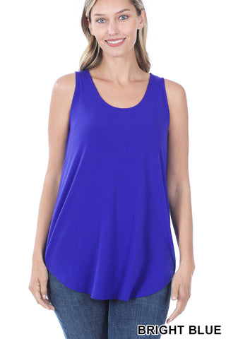 4344 0/0S Round Neck & Hem TOP in BRIGHT BLUE JV-T16T