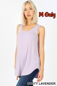 4618 0/0S Round Neck & Hem TOP in DUSTY LAVENDER JV-KO